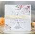 Square Wedding Card Elegant Invitation Card Laser Cut Paper Valentine's Day Rose Invitation Card